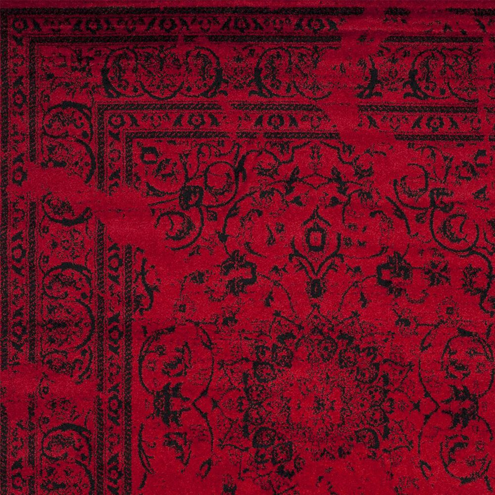 Safavieh Adirondack ADR101F-4SQ 4&#39; x 4&#39;  Red/Black Square Rug, , large