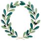 Maple and Jade 22" x 22" Coastal Leaves Wall Decor in Green and Gold, , large