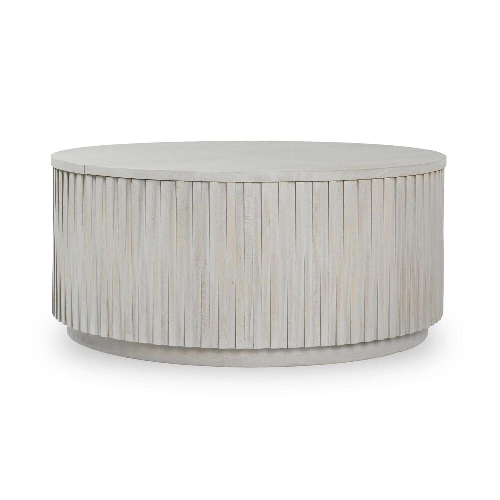Classic Home Mrytle Round Lift-Top Coffee Table in Mango Wood, , large