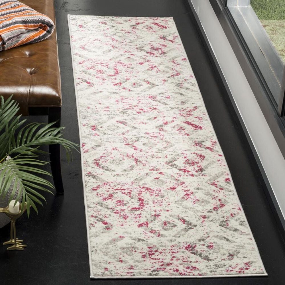 Safavieh Skyler SKY190F 2&#39; x 8&#39; Ivory and Pink Runner, , large