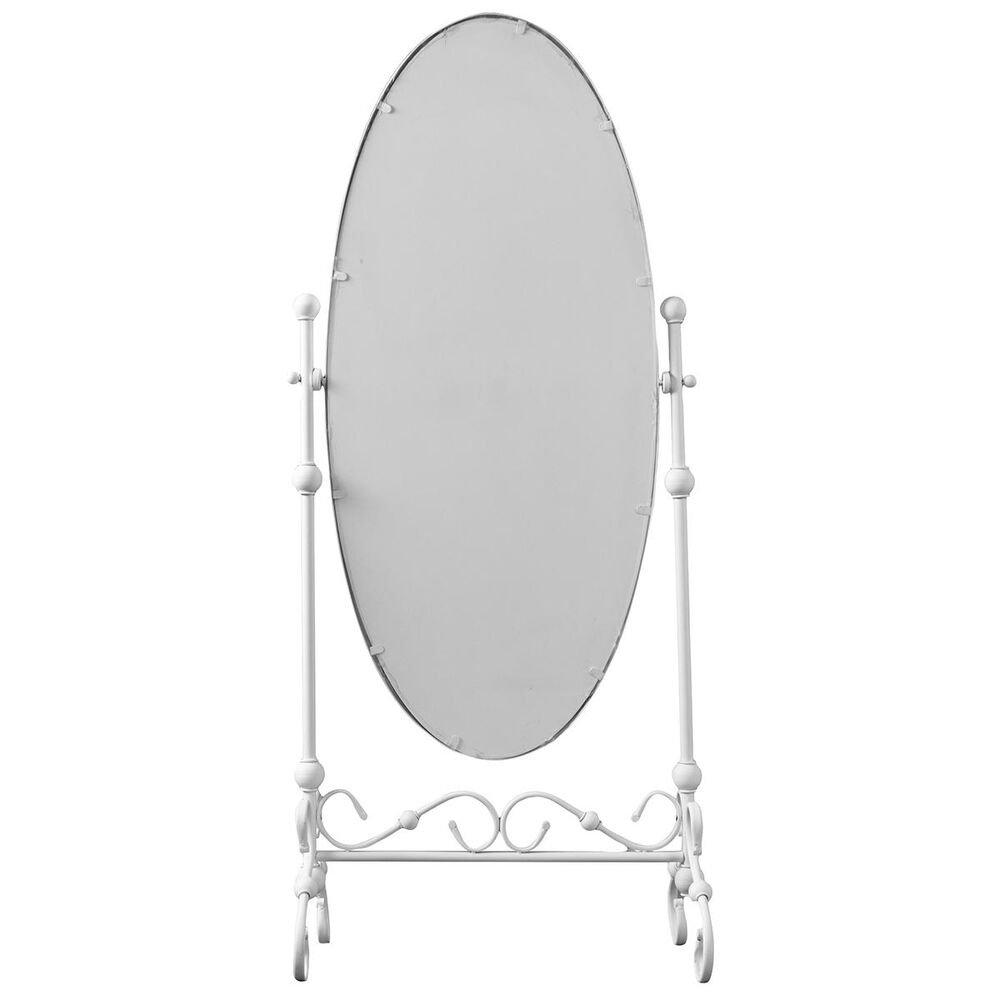 Southern Enterprises Lourdes Cheval Mirror in White, , large