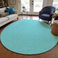 Dalyn Rug Company Hinton 10" Round Aqua Indoor/Outdoor Area Rug, , large