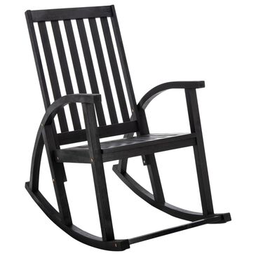 Safavieh Klaudia Patio Rocking Chair in Black, , large