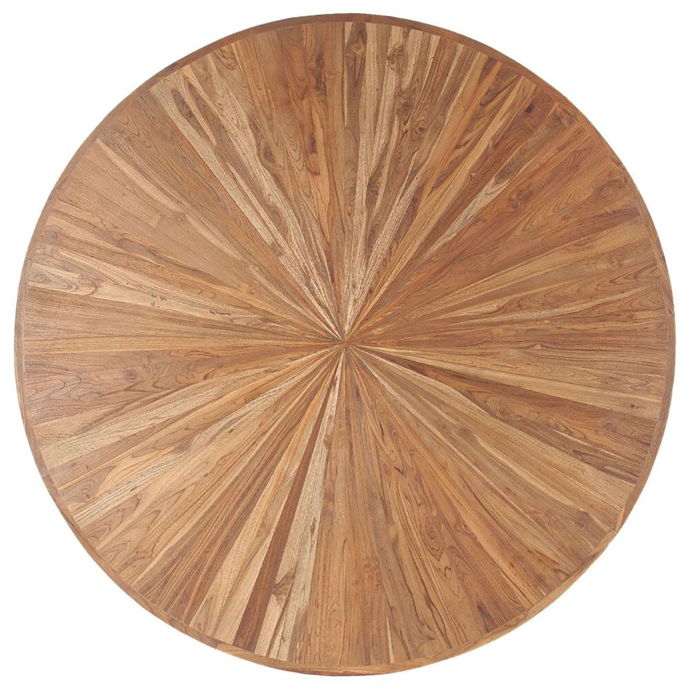 Home Trends &amp; Design Eiffel 54&quot; Round Dining Table in Teak - Table Only, , large