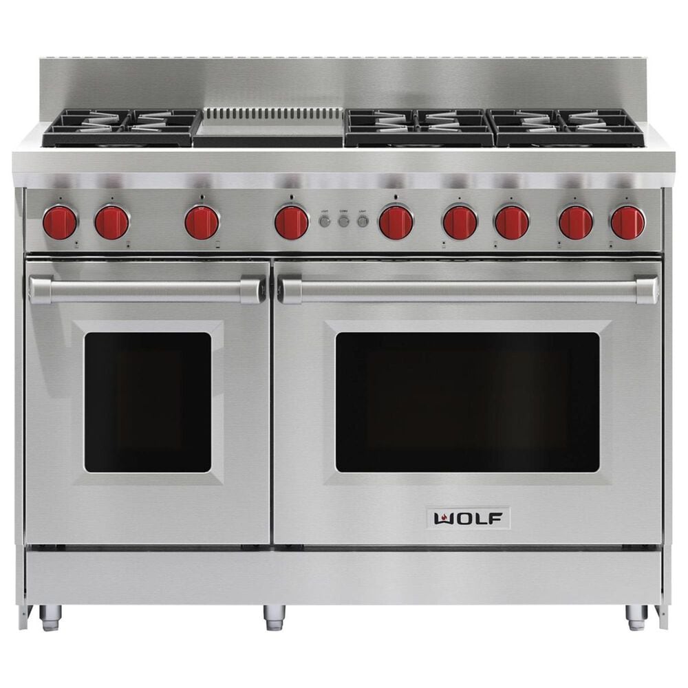 Wolf 48" ProStyle Gas Range with Griddle (LP) Nebraska Furniture Mart