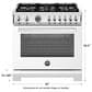 Bertazzoni Professional 5.7 Cu. Ft. Freestanding Dual Fuel Range in Bianco, , large
