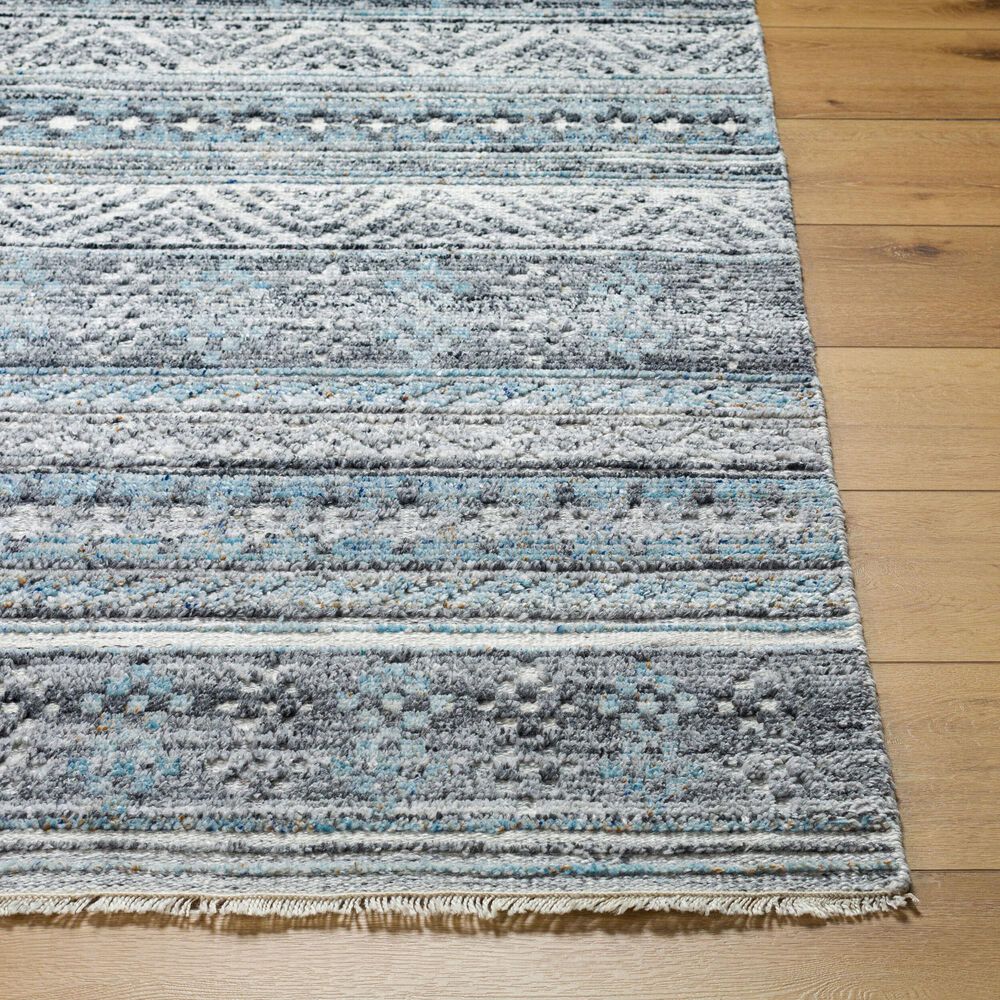 Surya Pompei Dark Blue, Slate, Black, Brown, Off-White, Blue, Sky Blue and Light Gray 10&#39; x 14&#39; Area Rug, , large