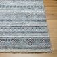 Surya Pompei Dark Blue, Slate, Black, Brown, Off-White, Blue, Sky Blue and Light Gray 10" x 14" Area Rug, , large