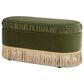 Jennifer Taylor Home Serena Storage Bench with Tufted Bullion Fringe in Olive Green, , large