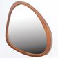 Hearth and Haven 45" Wall Mirror with Curvy Shape and Pine Wood Frame in Natural, , large