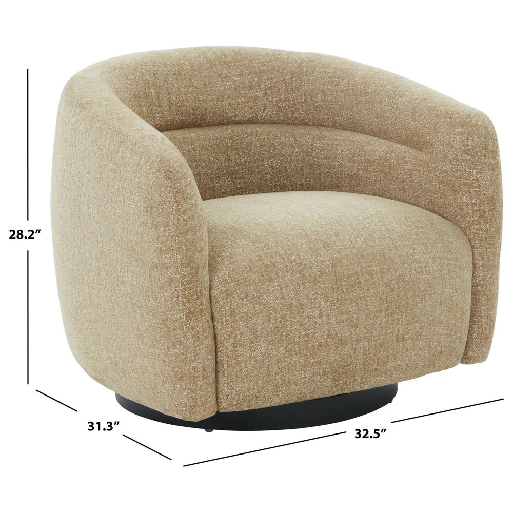 Safavieh Kellybryn Swivel Chair in Light Brown, , large