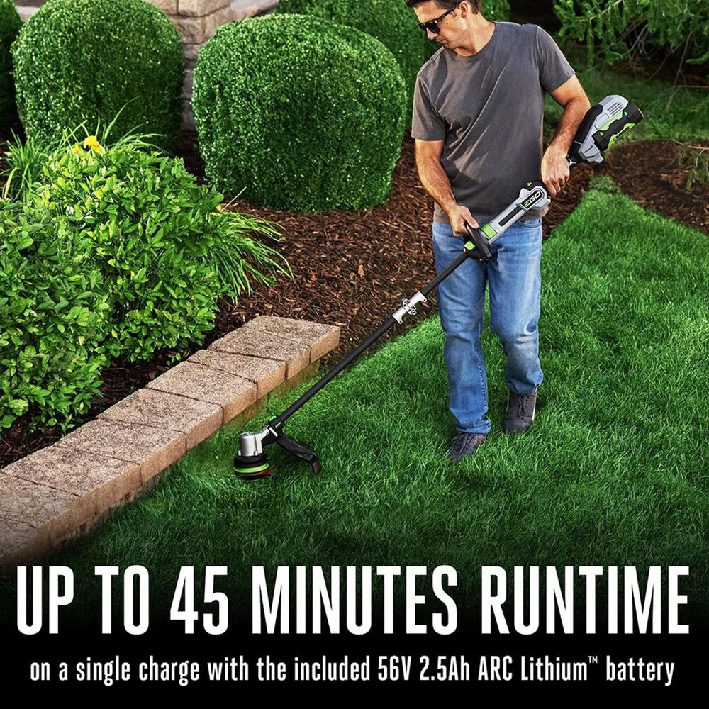 EGO 56V 16&quot; String Trimmer with Telescopic Carbon Fiber Shaft in Gray and Black, , large