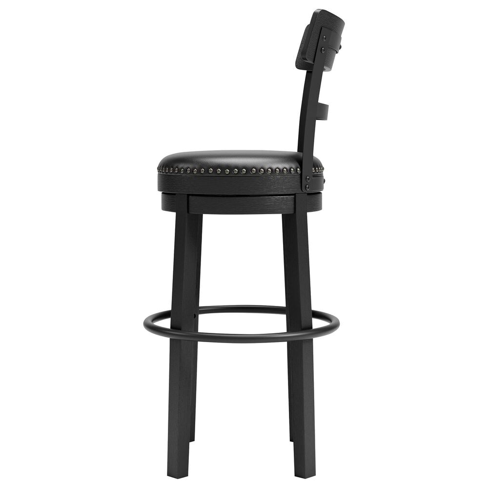 Ashley Valebeck Swivel Bar Stool in Antiqued Black, , large