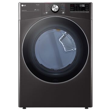 LG 7.4 Cu. Ft. Smart Front Load Electric Dryer with TurboSteam in Black Steel, , large