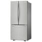 LG 21.8 Cu. Ft. 3-Door French Door Refrigerator with Smart Cooling System in Stainless Steel, , large