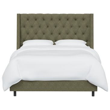 Skyline Furniture Loomis Twin Wingback Bed in Orly Army, , large
