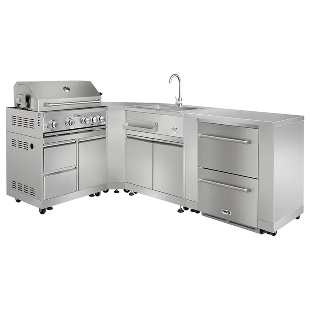 Thor Kitchen Outdoor Kitchen Corner Cabinet in Stainless Steel, , large