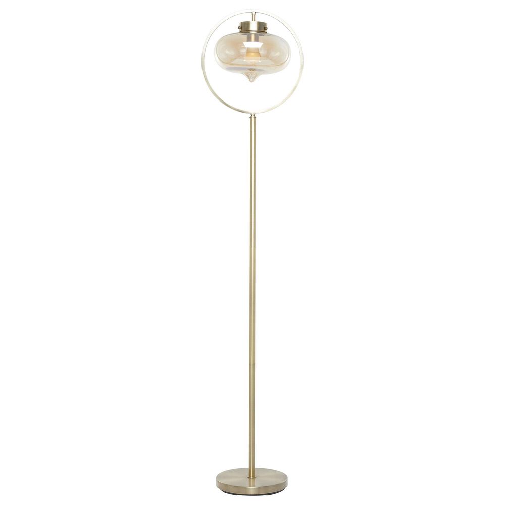 Maple and Jade 65" Floor Lamp in Gold, , large