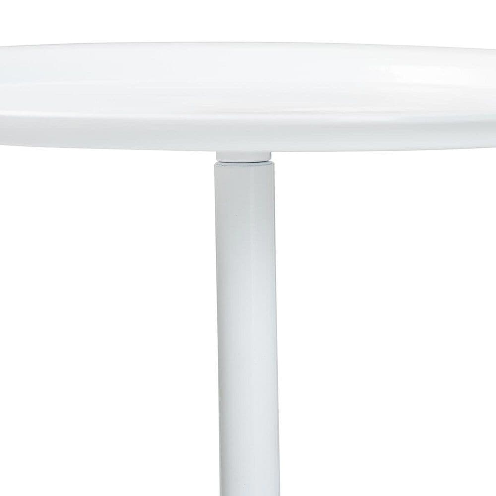 Baxton Studio Webb Patio Side Table in White, , large