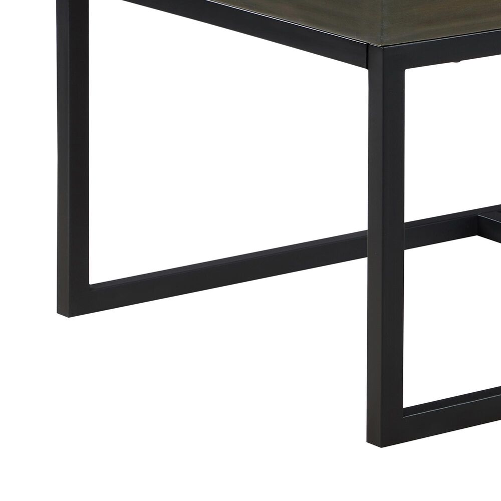 Steve Silver Furniture Yukon Rectangular Nesting Coffee Table with 2 Stools in Walnut and Black, , large