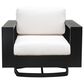 GatherCraft Milan Club Swivel Chair with Cushion in Linen Ivory, , large