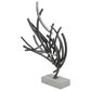 Maple and Jade 24" x 17" Abstract Bar Sculpture in Dark Silver and Grayish-White, , large