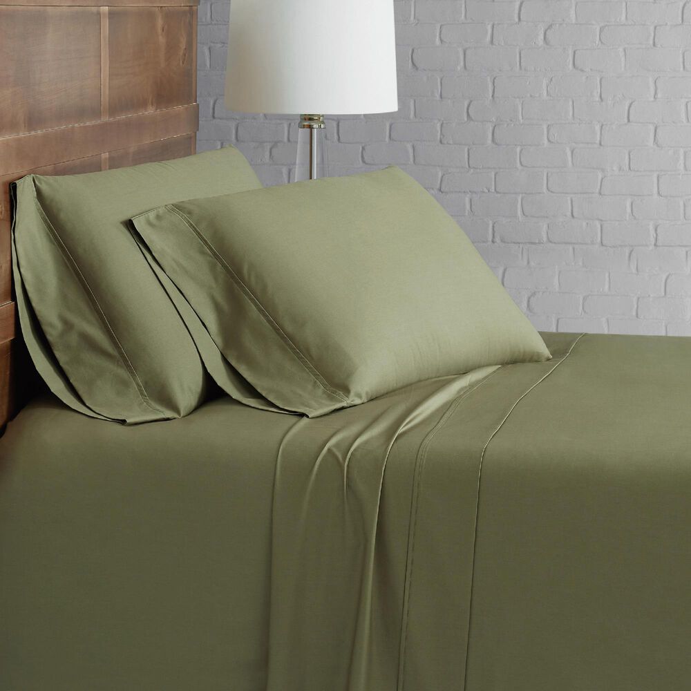 Pem America Cannon Solid Percale 3-Piece Twin XL Sheet Set in Green, , large