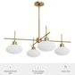 Hunter Getty Jasmine Roth 4-Light Chandelier in Luxe Gold, , large