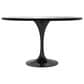 Leisuremod LeisureMod Verve Collection 48 Round Dining Table, Black Base with Black MDF Top, , large