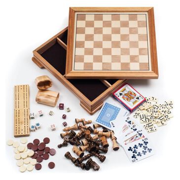Timberlake Deluxe Wooden 7-in-1 Game Set, , large