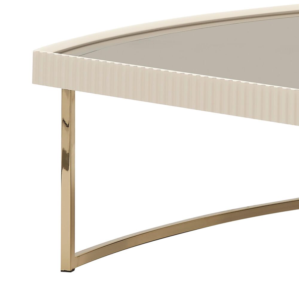 Vista Haus Lisbon Cocktail Table in Silken Matte Cream, , large