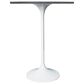 Leisuremod LeisureMod Verve Collection Modern Bar Height Table White Base with 27 Round Marble Grey Sintered Stone Top, , large
