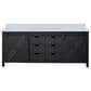 Lexora Home Marsyas 80" Double Bathroom Vanity in Brown with White Quartz Top and Rectangular Sinks, , large