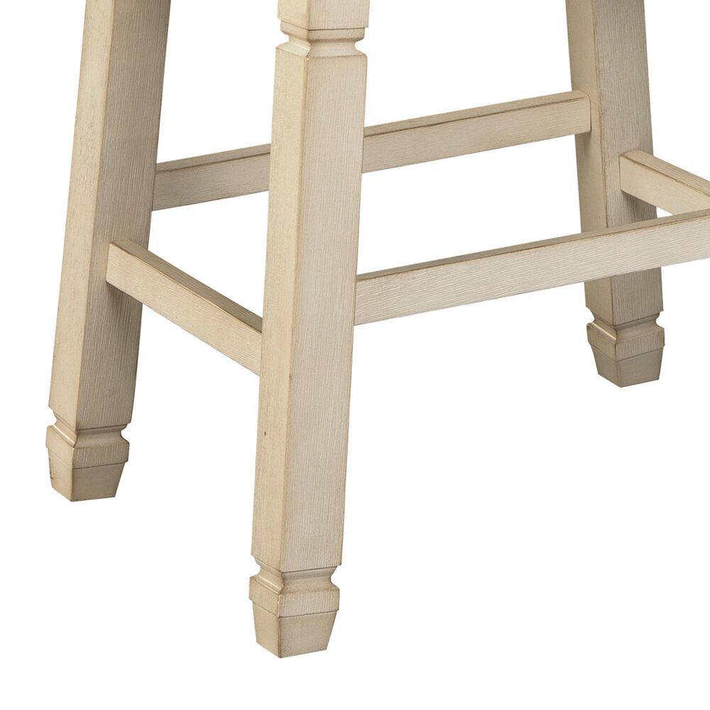Ashley Bolanburg Upholstered Stool in Antique White &#40;Set of 2&#41;, , large