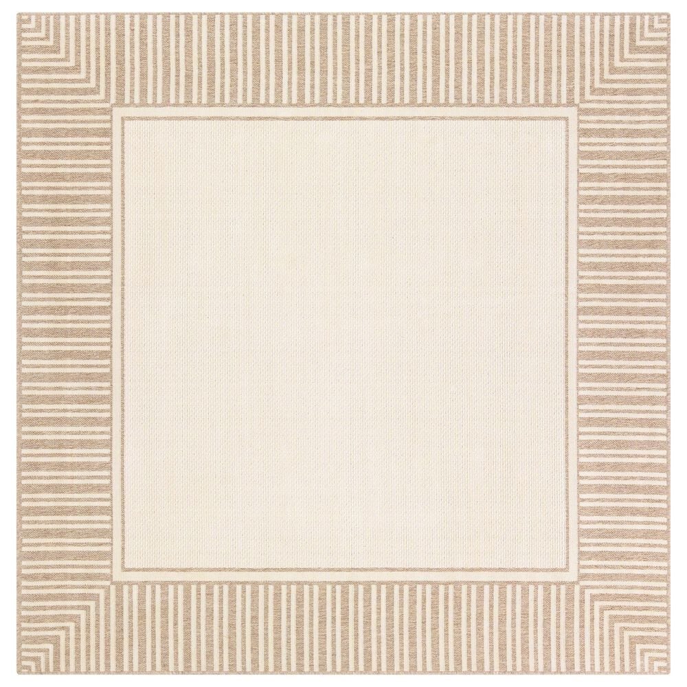 Surya Alfresco 8"10" Square Brown and Beige Indoor/Outdoor Area Rug, , large