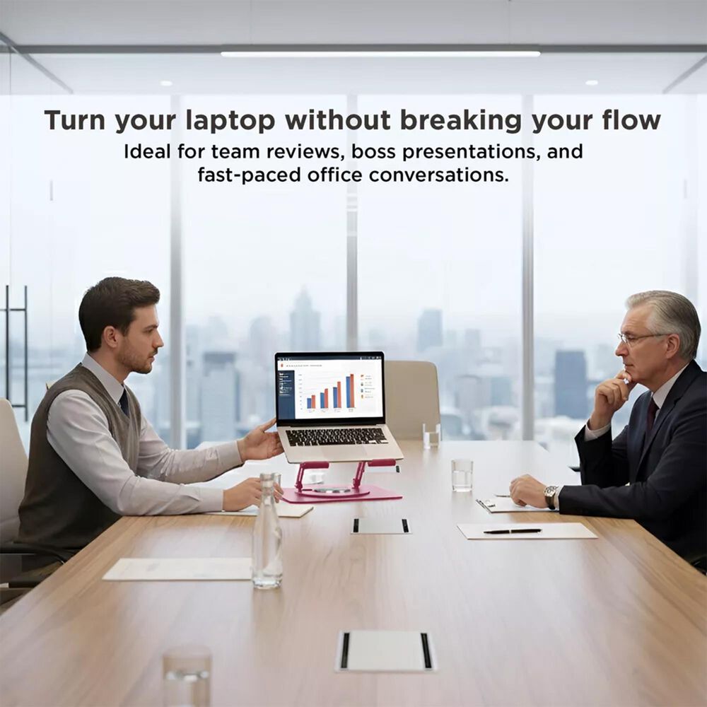 Uncaged Ergonomics Laptop Swivel Stand | Laptop Riser in Silver, , large