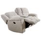 Simeon Collection Buster Manual Dual Reclining Console Loveseat in Opal Taupe Velvet, , large
