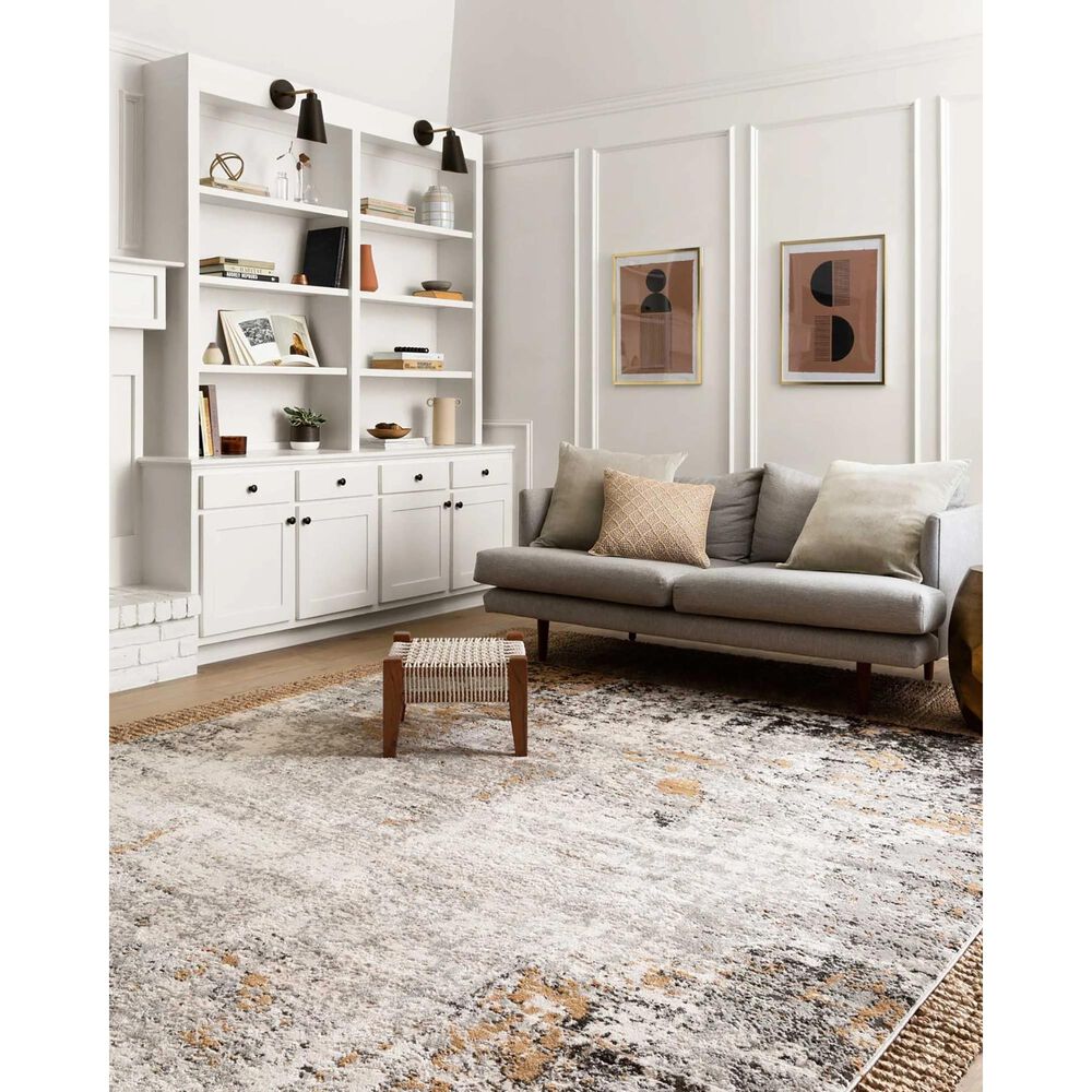 Loloi II Alchemy ALC-02 7&#39;11&quot; x 10&#39;6&quot; Granite and Gold Area Rug, , large