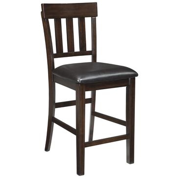 Signature Design by Ashley Haddigan Faux Leather Counter Stool in Dark Brown, , large