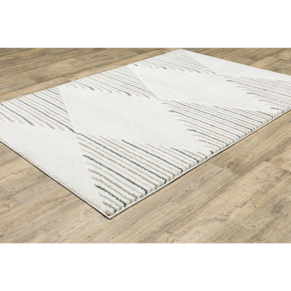 Oriental Weavers Cambria Diamond Stripe 6&#39;7&quot; x 9&#39;6&quot; Beige Area Rug, , large