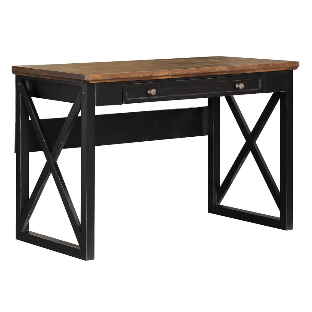 Meximuebles 47" Qatar Desk in Black Distress, , large