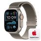 Apple Watch Ultra 2 GPS + Cellular 49mm Natural Titanium Case with Natural Titanium Milanese Loop - M, , large