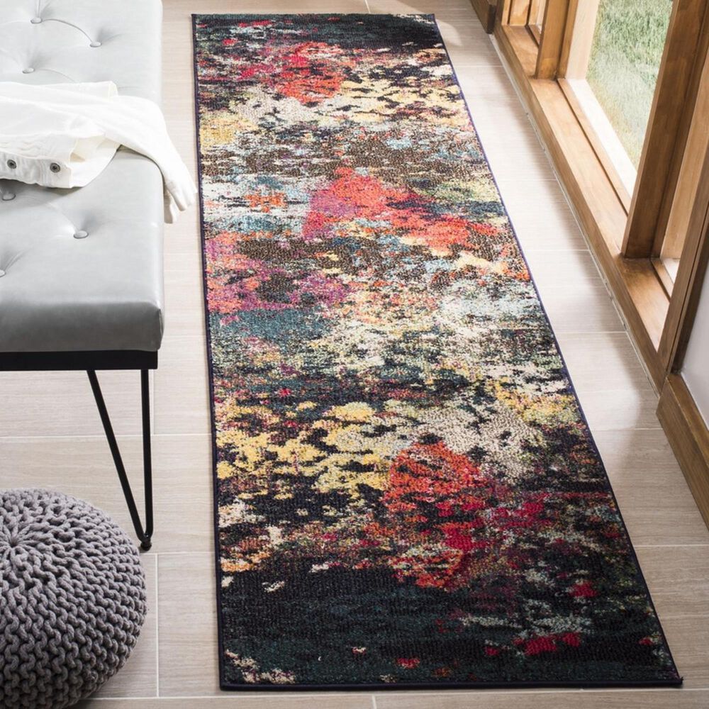 Safavieh Monaco MNC260T 2&#39;2&quot; x 8&#39; Brown and Teal Runner, , large