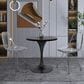 Leisuremod LeisureMod Verve Collection 27 Round Dining Table, Black Base with Black MDF Top, , large
