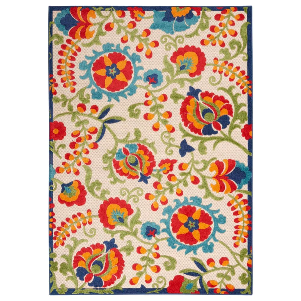 Nourison Aloha ALH17 3"6" x 5"6" Multicolor Indoor/Outdoor Area Rug, , large