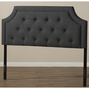 Baxton Studio Mars Queen Headboard in Dark Grey, , large