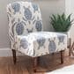 Linon Home Decor Hawksbill Accent Chair in Indigo and Cream, , large