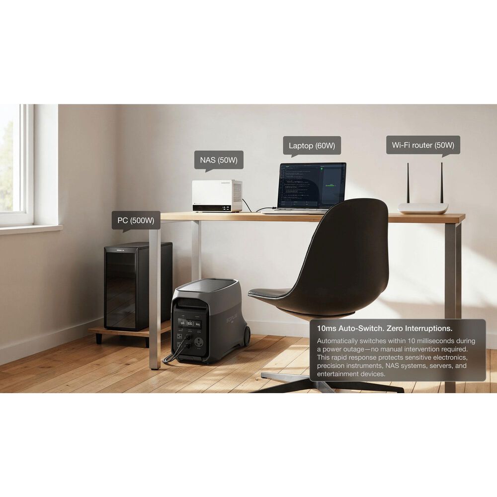 EcoFlow Delta 3 Ultra 3072Wh Portable Power Station in Black, , large