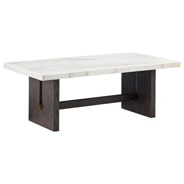 Ashley Burkhaus Coffee Table in White and Dark Brown, , large