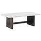 Ashley Burkhaus Coffee Table in White and Dark Brown, , large
